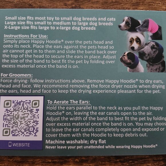 Happy Hoodie Expandable Comfort Headband for Dogs, 2-Pack (Small, Large) - Picture 2 of 3